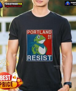 Good Portland Frog 86 47 T-Shirt featuring a vibrant frog graphic, perfect for casual wear and Portland fans.