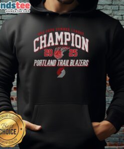 Good Portland Trail Blazers NBA 2K26 Summer League 2025 Las Vegas Champions hoodie showcasing team pride and style.