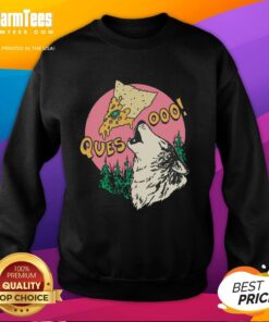 Good Queso Lupus Wolf Pizza Sweatshirt featuring a playful wolf graphic and vibrant colors, perfect for cozy outings.