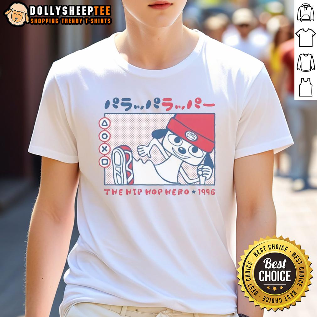 Good Rappa Dog The Hip Hop Hero 1996 T Shirt Alt Text: Good Rappa Dog The Hip Hop Hero 1996 T-Shirt featuring colorful graphics and retro design, perfect for hip hop fans.