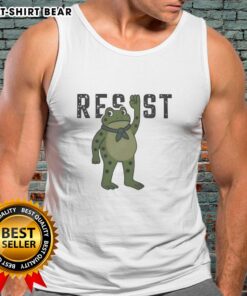 Good Resist Portland frog tank top featuring a vibrant frog design on a stylish, comfortable fabric for summer wear.