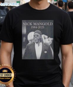Alt Text: Good Rip Nick Mangold 1984-2025 T-Shirt featuring a tribute design for the former NFL player.