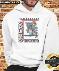 Good San Antonio Spurs trading card featuring Victor Wembanyama, displayed on a stylish hoodie.