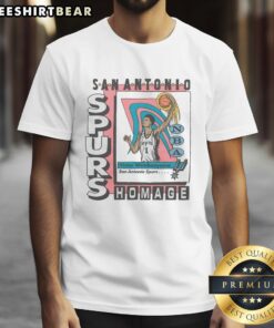 Alt Text: Good San Antonio Spurs trading card featuring Victor Wembanyama on a stylish T-shirt design.