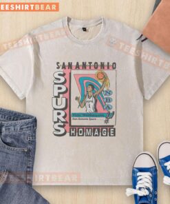 Alt Text: Victor Wembanyama San Antonio Spurs trading card featured on a washed t-shirt design, perfect for sports fans.
