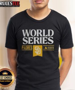 Good San Diego Padres Baseball World Series MLB 2025 T-Shirt featuring vibrant team colors and logo for fans.