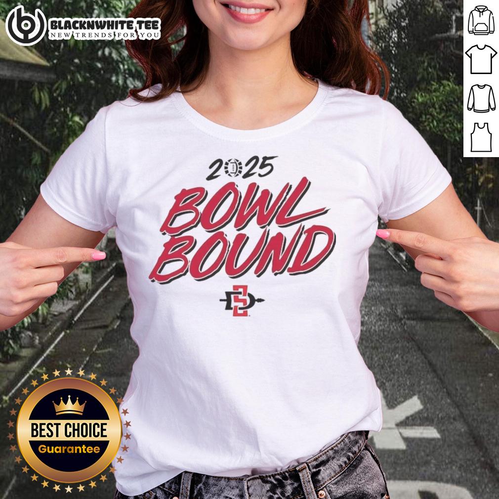 Good San Diego State Aztecs Football 2025 Bowl Bound Ladies Tee Good San Diego State Aztecs Football 2025 Bowl Bound ladies tee showcasing team spirit and style for female fans.