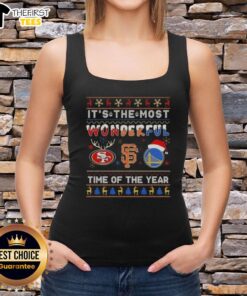 Good San Francisco 49ers X Giants and Golden State Warriors tank top celebrating the holiday season in style.