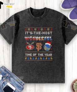 Good San Francisco 49ers X Giants and Golden State Warriors washed t-shirt, perfect for sports fans during the holiday season.
