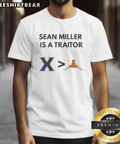 Good Sean Miller Is A Traitor Xavier Musketeers More Than Texas Longhorns Basketball 2025 T-Shirt design featuring bold graphics.