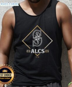 Seattle Mariners ALCS 2025 champions locker room tank top celebrating American League Division Series victory.
