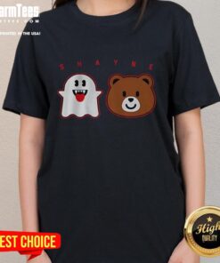Good Shayne Gostisbehere Ghost Bear Halloween ladies tee featuring a spooky design for fans and festive wear.