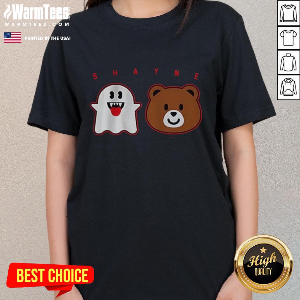 good-shayne-gostisbehere-ghost-bear-halloween-ladies-tee Good Shayne Gostisbehere Ghost Bear Halloween ladies tee featuring a spooky design for fans and festive wear.
