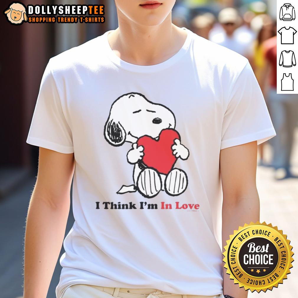 Good Snoopy I Think I'M In Love T Shirt Good Snoopy I Think I'M In Love T-Shirt featuring a playful Snoopy graphic, perfect for Peanuts fans and lovers.