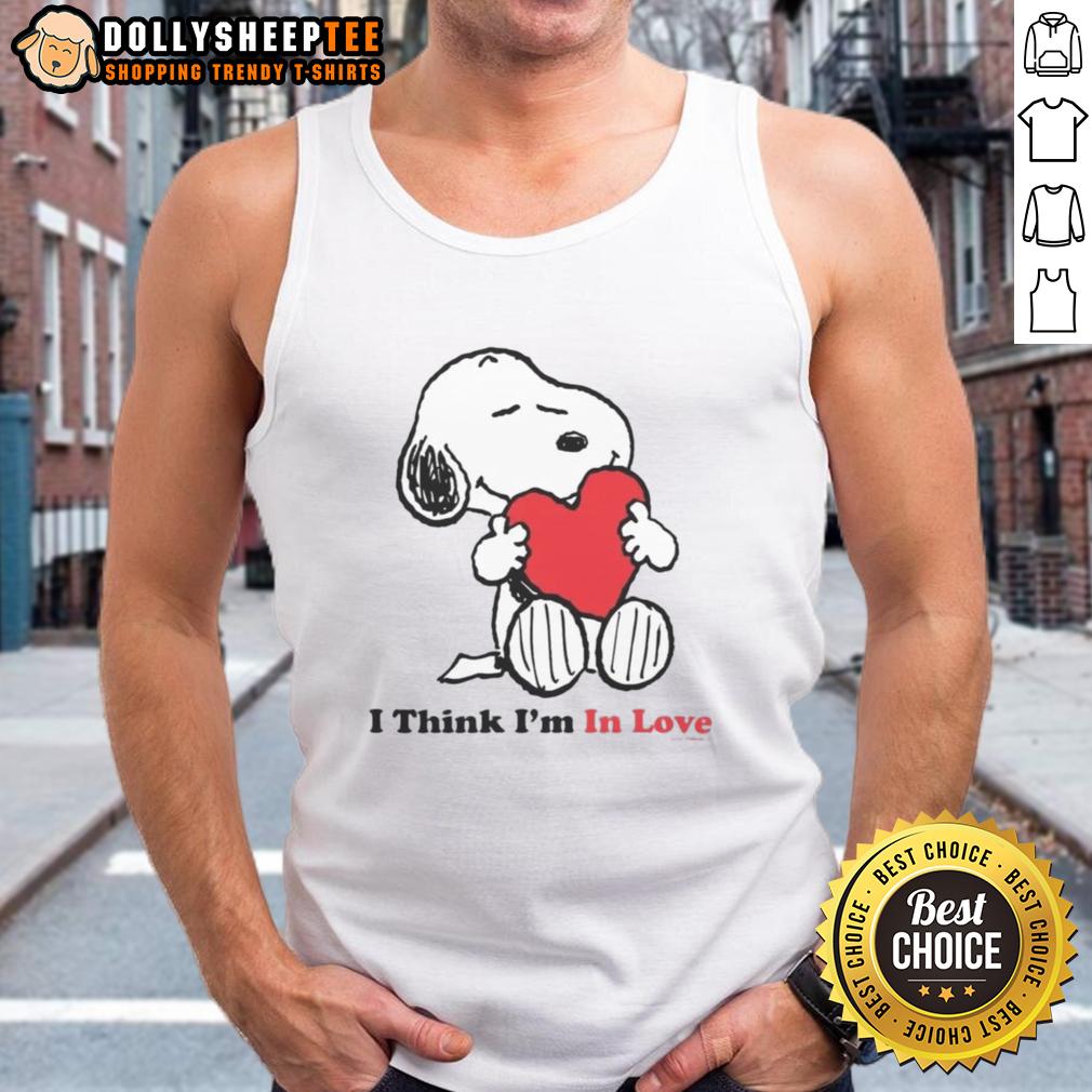 Good Snoopy I Think I'M In Love Tank Top Good Snoopy I Think I'm In Love tank top featuring a playful Snoopy graphic, perfect for casual and fun outfits.