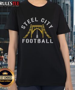 Alt Text: Good Steel City Football Ladies Tee featuring a stylish design for female fans of football and team spirit.