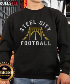 Cozy Good Steel City football sweatshirt in navy blue, perfect for game day and casual wear.