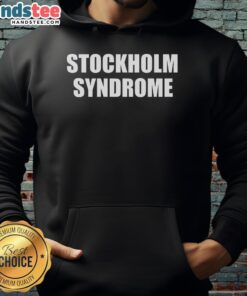 Good Stockholm Syndrome Embrace the Danger hoodie in black, featuring bold graphic design and a trendy style for casual wear.