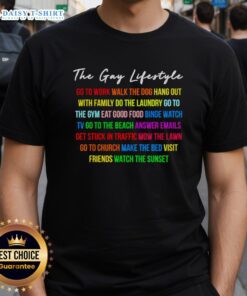 Good The Gay Lifestyle t-shirt featuring a fun design for walking dogs, work, and family hangouts.