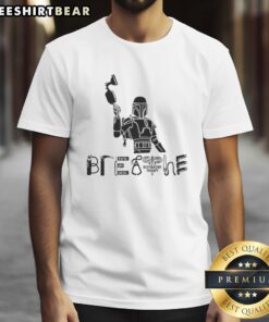 Good The Mandalorian and Grogu Science Fiction Movie Breathe T-Shirt featuring iconic characters from the popular series.