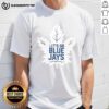 Good Toronto Maple Leafs X Toronto Blue Jays MLB 2025 'Let's Go Blue Jays' T-shirt featuring team logos and vibrant colors.