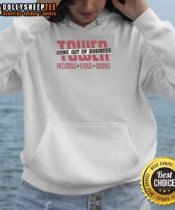 Good Tower Records Video Books hoodie design featuring vibrant graphics and a trendy style for music lovers.