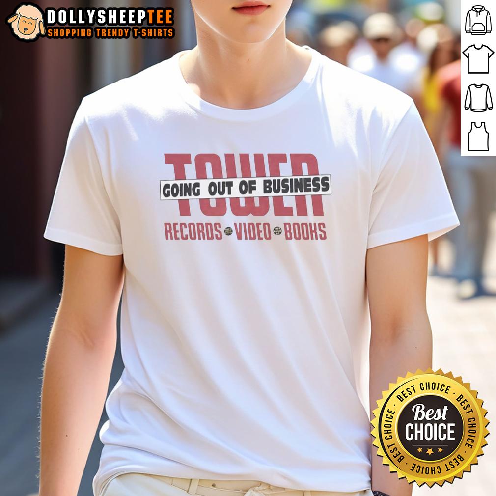 Good Tower Records Video Books T Shirt Good Tower Records Video Books T-Shirt featuring retro design and vibrant colors, perfect for music and movie enthusiasts.