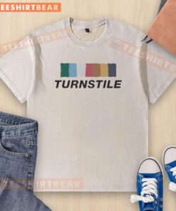 Good Turnstile Color Wall Washed T-Shirt in vibrant colors, perfect for casual wear and music fans.