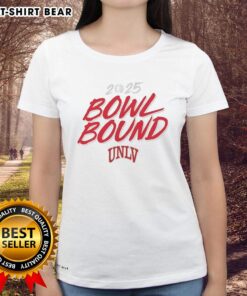 Good UNLV Rebels Football 2025 Bowl Bound ladies tee featuring team colors and logo, perfect for fans and game days.