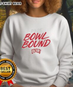 UNLV Rebels Football 2025 Bowl Bound sweatshirt featuring team colors and logo, perfect for fans and supporters.