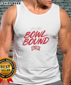 Good UNLV Rebels Football 2025 Bowl Bound tank top design featuring team colors and logo, perfect for fans.