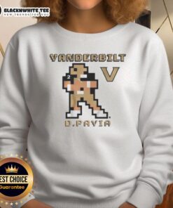 Alt Text: Retro Vanderbilt Football Diego Pavia sweatshirt featuring bold graphics, perfect for fans and stylish sportswear enthusiasts.