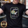Retro space-themed T-shirt featuring cats, bacon, and the internet with 'Good Visit Earth' slogan, perfect for cat lovers.
