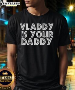 Vladimir Guerrero Jr. Toronto Blue Jays t-shirt featuring 'Vladdy Is Your Daddy' slogan, perfect for baseball fans.