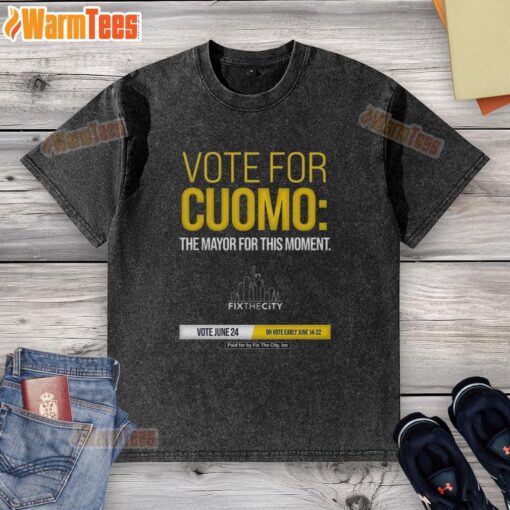 Good Vote for Cuomo washed t-shirt by Fix The City Inc, promoting civic engagement and awareness in a stylish way.