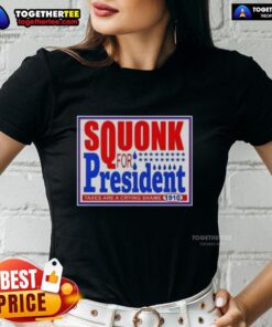 Good Vote Squonk for President 1910 Ladies Tee featuring a humorous graphic on taxes being a crying shame.