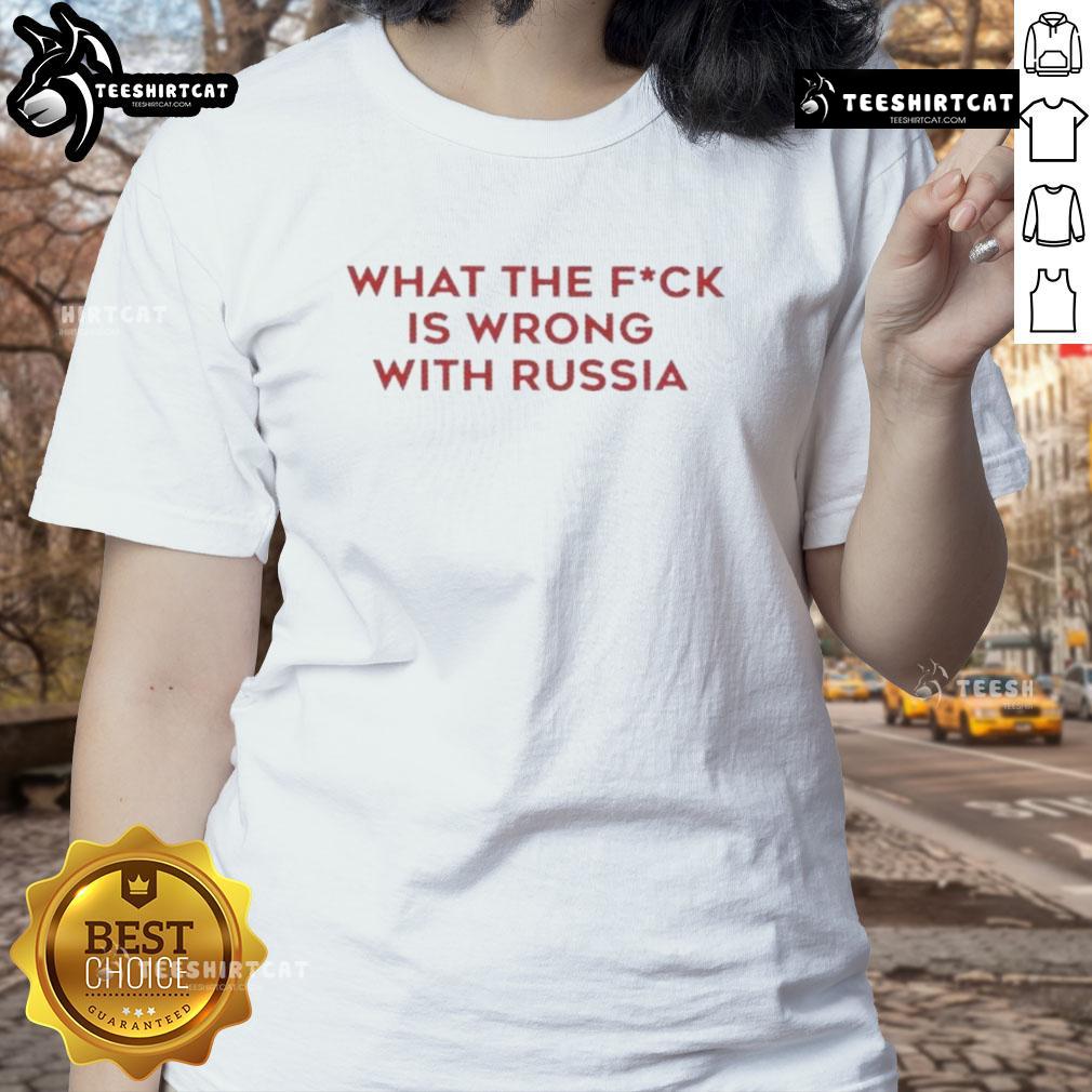 Good Wtf Is Wrong With Russia Ladies Tee Good-Wtf-Is-Wrong-With-Russia Ladies Tee featuring bold graphics and a trendy design for casual wear.