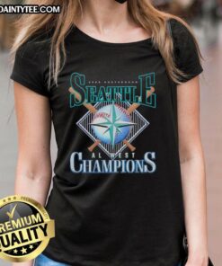 Happy 2025 Postseason Seattle Mariners Al West Champions T-Shirt - Image 3