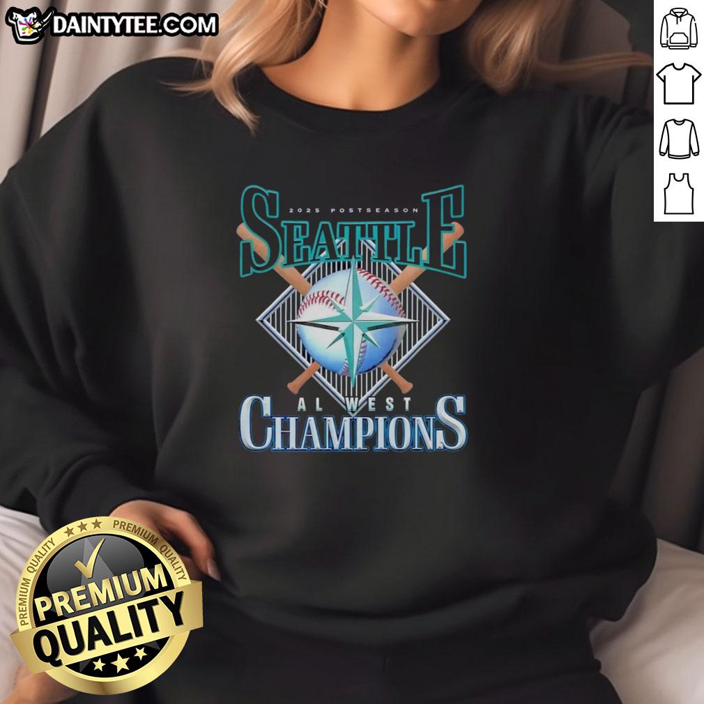 happy-2025-postseason-seattle-mariners-al-west-champions-sweatshirt Happy 2025 Postseason Seattle Mariners Al West Champions T-Shirt - Image 5