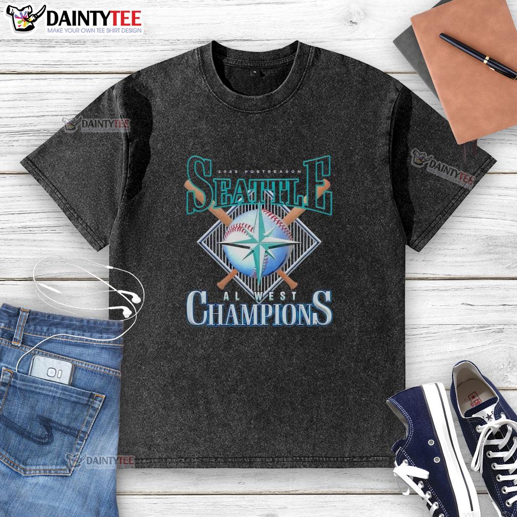 happy-2025-postseason-seattle-mariners-al-west-champions-washed-t-shirt Happy 2025 Postseason Seattle Mariners Al West Champions T-Shirt - Image 6