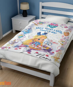 Happy Alice's Wonderland Bakery Disney Junior Blanket Fleece Customized Blanket