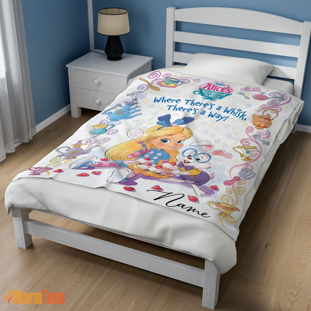 happy-alices-wonderland-bakery-disney-junior-blanket-fleece-customized-blanket-mk-02 Happy Alice's Wonderland Bakery Disney Junior Blanket Fleece Customized Blanket