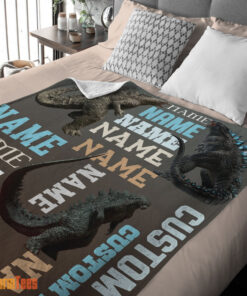 Happy Awesome Godzilla Blanket Fleece Customized Blanket