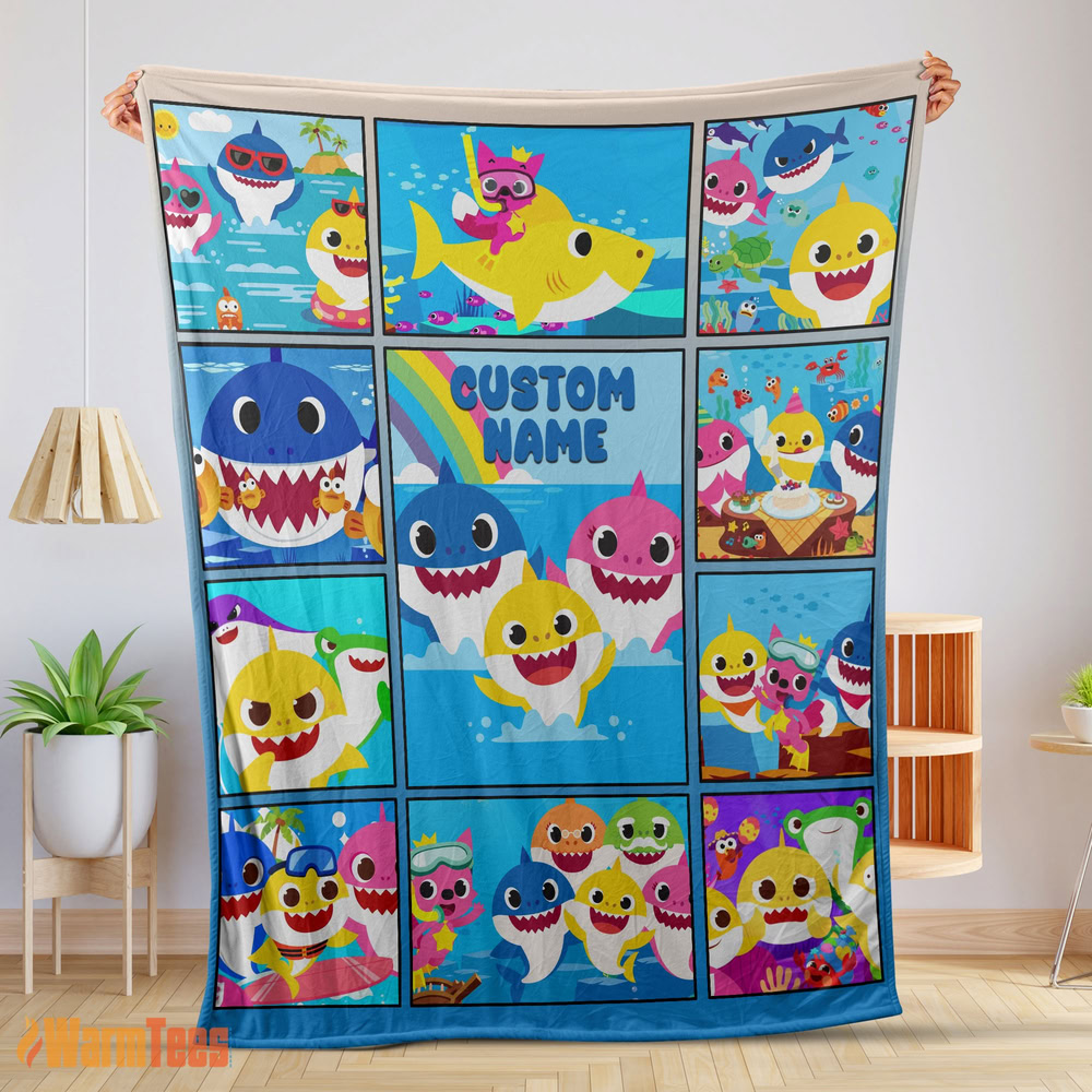 happy-baby-shark-family-friends-collage-blanket-fleece-customized-blanket-mk-01-1 Happy Baby Shark Family & Friends Collage Blanket Fleece Customized Blanket