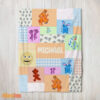 Happy Bear In The Big Blue House Characters Patchwork Blanket Fleece Customized Blanket