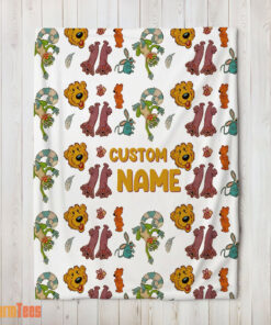 Happy Bear in the Big Blue House Cute Character Blanket Fleece Customized Blanket