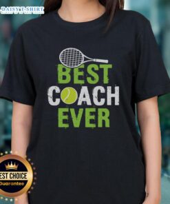 Happy Best Coach Ever Ladies Tee featuring a vibrant design, perfect for celebrating inspiring coaches.
