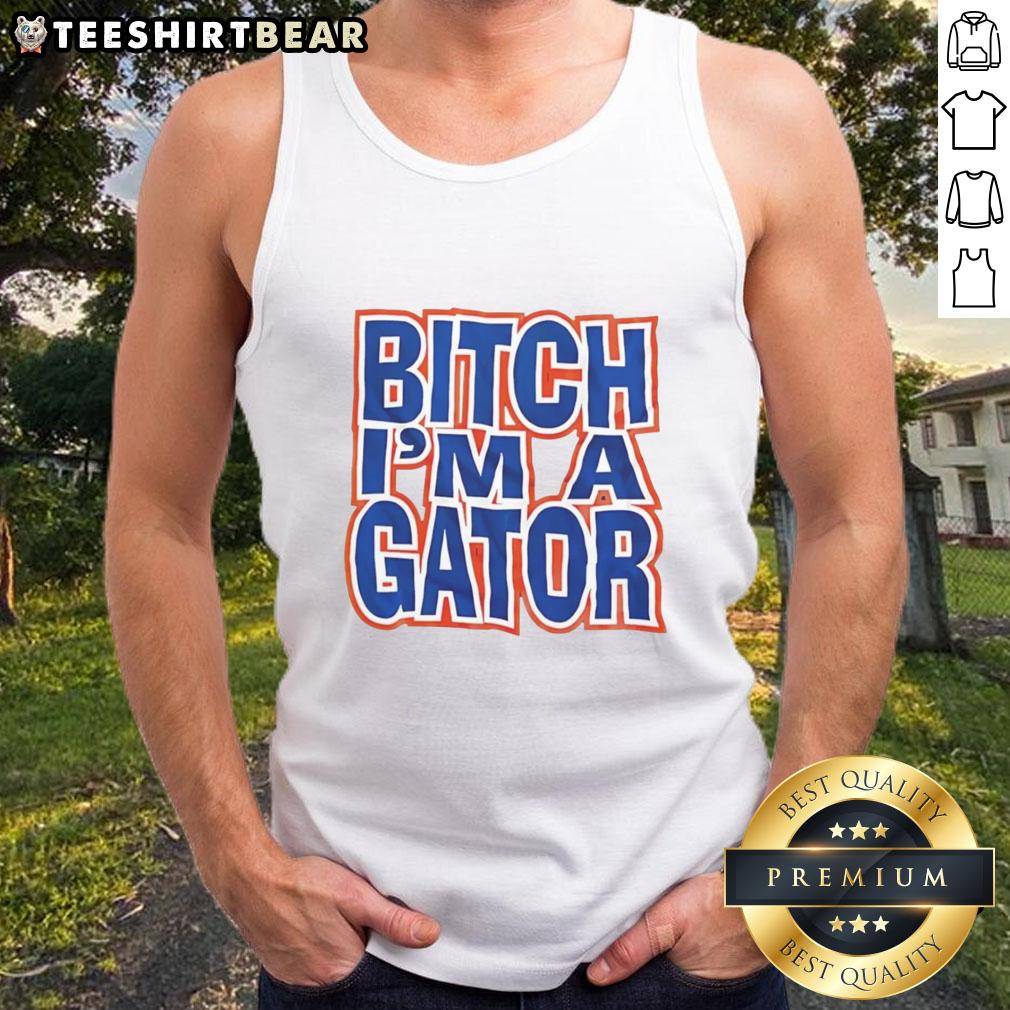 Happy Bitch I'M A Gator Tank Top Happy Bitch I'm A Gator tank top design featuring a playful alligator graphic and vibrant colors perfect for summer wear.