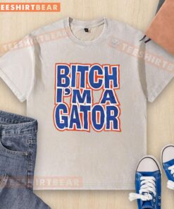 Happy Bitch I'm A Gator washed t-shirt in vibrant colors, perfect for casual wear and showcasing a fun personality.