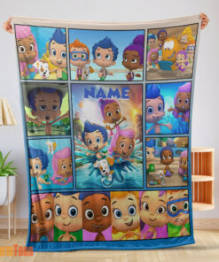 Happy Bubble Guppies Collage Blanket Fleece Customized Blanket
